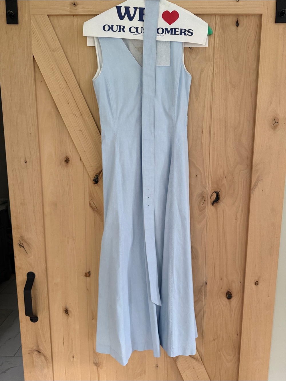 Theory Light Blue Sleeveless Midi Dress